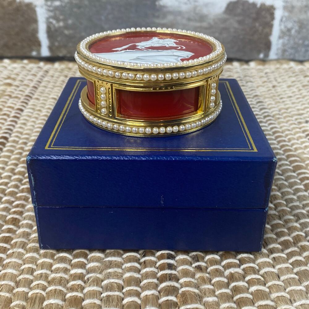 RARE #14/60 Halcyon Days Enamels Monument to Peter the Great Trinket Snuff Box
